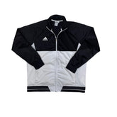 Vintage Y2K Adidas Men's Size XXL Black & White Track Jacket Zip-Up